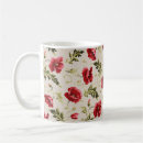 Search for red poppy flower mugs Floral pattern