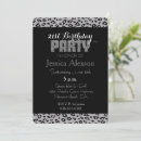 Search for black and grey birthday invitations Chic