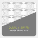 Search for art deco wedding stickers Contemporary