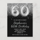 Search for black and silver 60th invitations Milestone