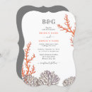 Search for coral beach wedding invitations Destination