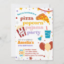 Search for pizza and pajama party invitations Slumber