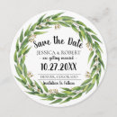 Search for circular wedding invitations Greenery