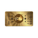 Search for circus birthday party return address labels Elephant