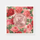 Search for red rose napkins Vintage flowers