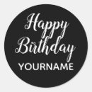 Search for happy 40th birthday stickers Black and white