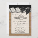 Search for burlap lace bridal shower invitations Vintage