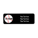 Search for sports teams return address labels Birthday