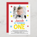 Search for modern 1st birthday invitations Colourful