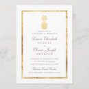 Search for gold pineapple wedding invitations Beach