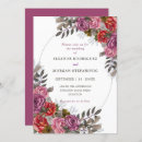 Search for red and purple wedding invitations Boho