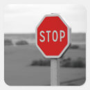 Search for red stop sign stickers Warning