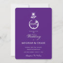 Search for royal purple wedding invitations Typography