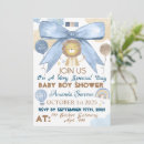 Search for lion baby boy shower invitations Blue