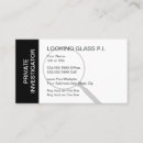 Search for magnifying glass business cards Detective