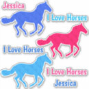 Search for colourful horse stickers I love horses