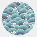 Search for sea waves stickers Abstract