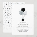Search for 25th silver birthday invitations Modern