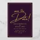 Search for plum gold save the dates Minimalist