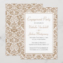 Search for brown engagement party invitations Elegant