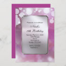 Search for pink and silver birthday invitations Elegant