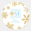 Search for gold snowflake stickers Winter onederland