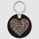 Search for book lover round key rings Library
