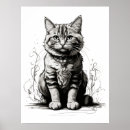 Search for cat pencil drawing posters Kitty