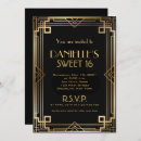 Search for gatsby sweet 16 invitations Vintage