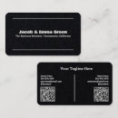 Search for two names business cards Qr code