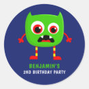 Search for little monster birthday stickers Cute