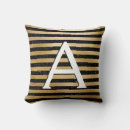 Search for black and gold stripes cushions Girly