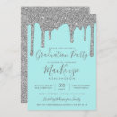 Search for glitter graduation invitations Girly