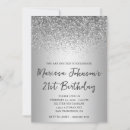 Search for grey ombre invitations Silver glitter