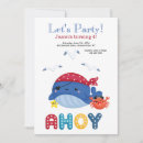 Search for whale birthday invitations Ahoy