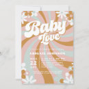 Search for rectangle daisy baby shower invitations Hippie