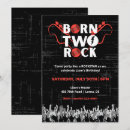 Search for rock n roll birthday invitations Black