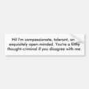 Search for compassion bumper stickers Liberal