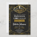 Search for gold halloween invitations Black and gold