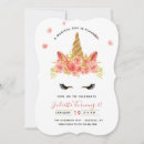 Search for magical unicorn birthday invitations Girl's