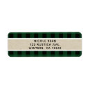 Search for plaid wedding return address labels Rustic