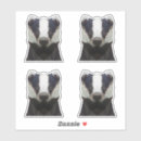 Search for badgers labels Black and white