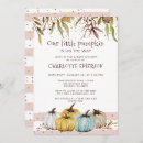 Search for pink gold pumpkin invitations Watercolor