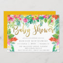 Search for hibiscus baby shower invitations Modern