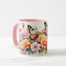 Search for romantic flowers mugs Watercolor