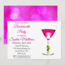 Search for martini hens party invitations Girly