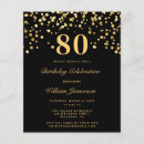 Search for 80th dinner birthday invitations Chic