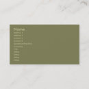 Search for olives business cards Green
