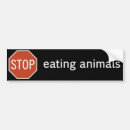 Search for eat a vegetarian bumper stickers Animal