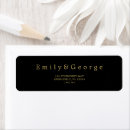 Search for sophisticated return address labels Black and gold